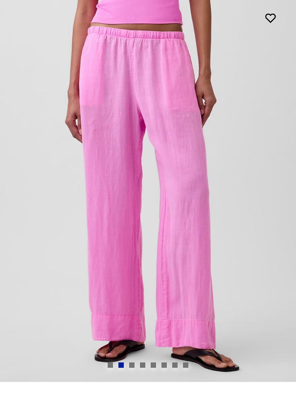 Gap linen blend easy wide leg pants